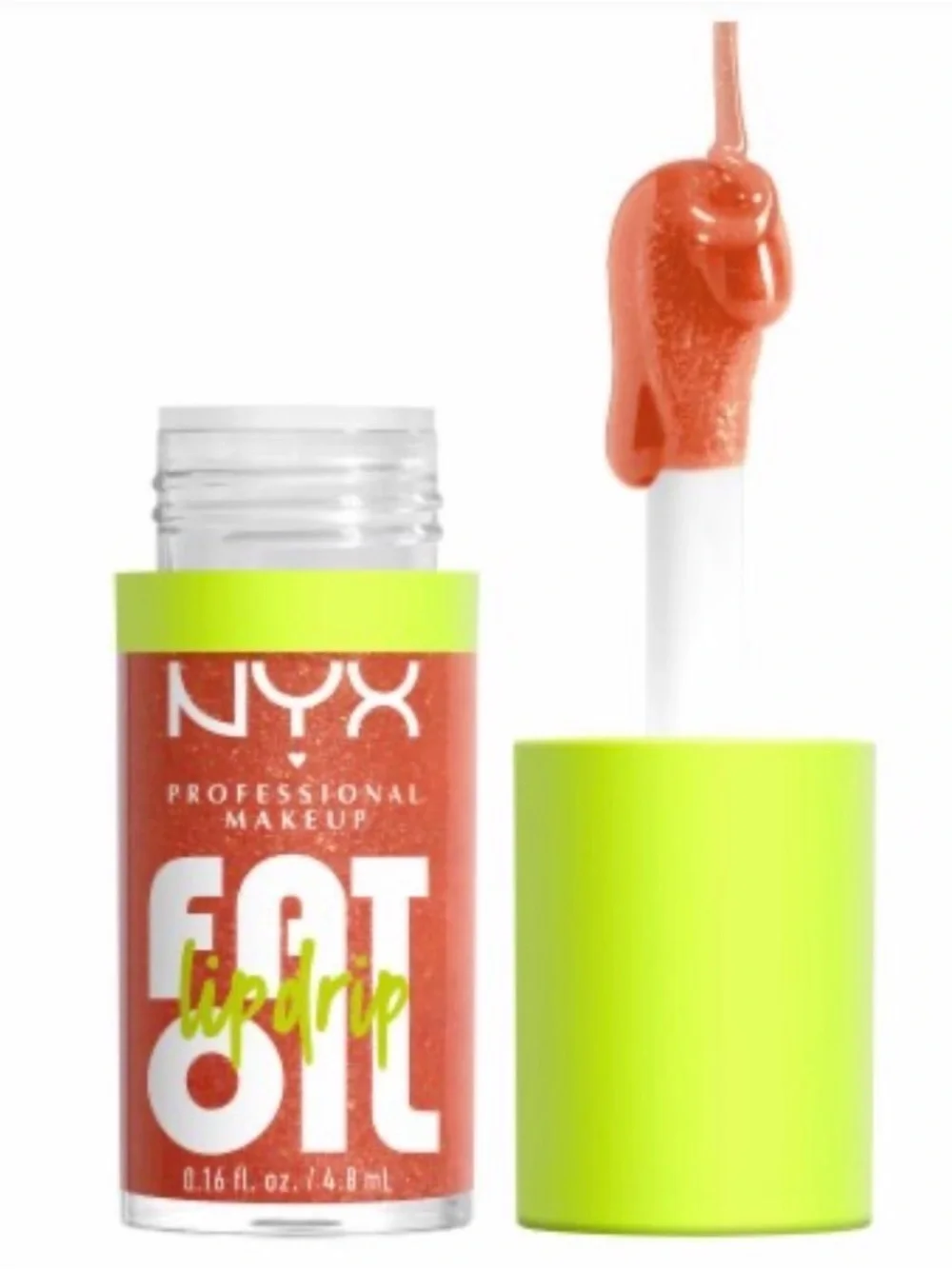 NYX Professional Makeup Fat Oil Lip Drip 06 Follow Back shimmering warm nude